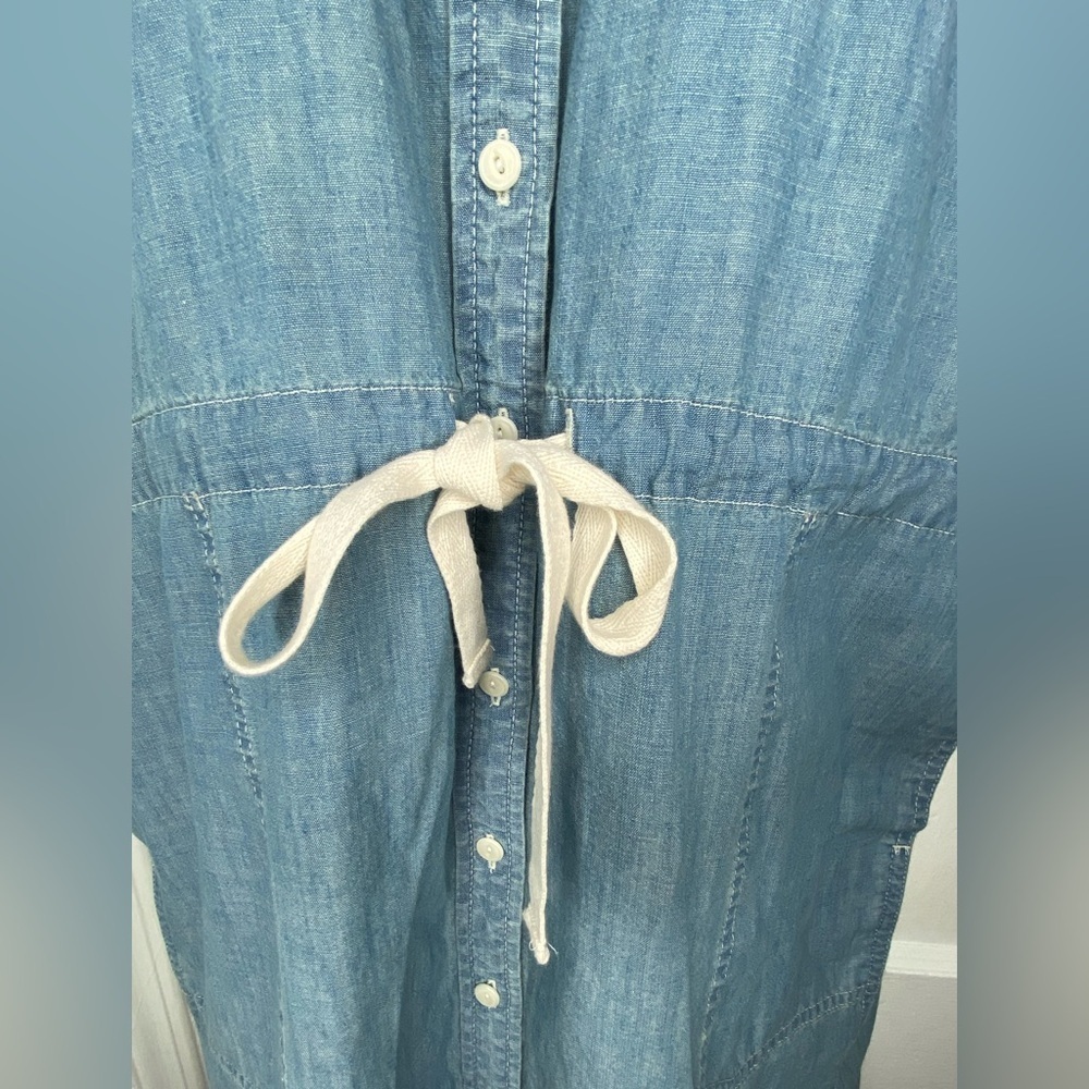 Lauren Ralph Lauren Chambray Short Sleeve Shirtdress 8 - Picture 4 of 8